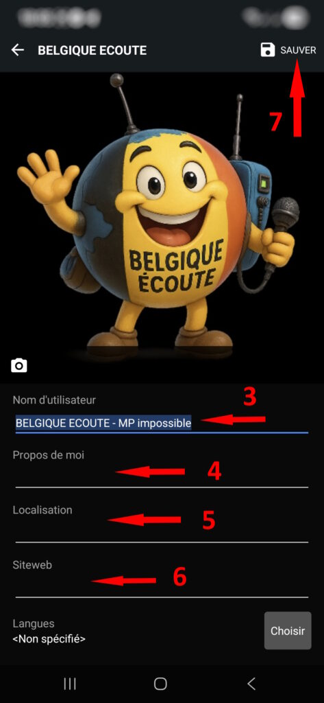 Compléter son profil Zello facilement 8