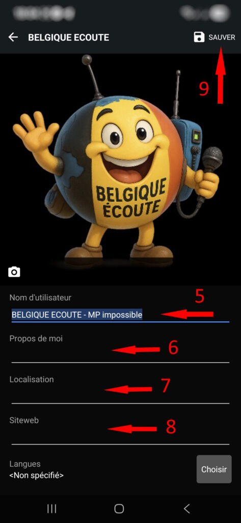 Compléter son profil Zello facilement 5