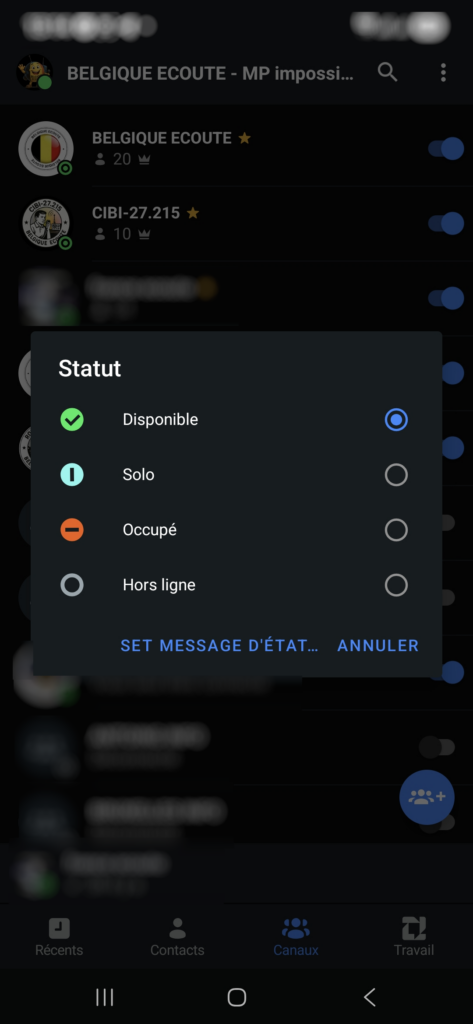 Zello : comprendre les statuts et activer ses canaux d’écoute 03